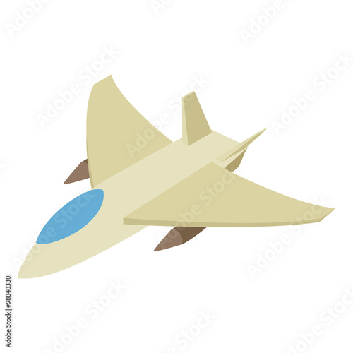 Fighter jet isometric 3d icon