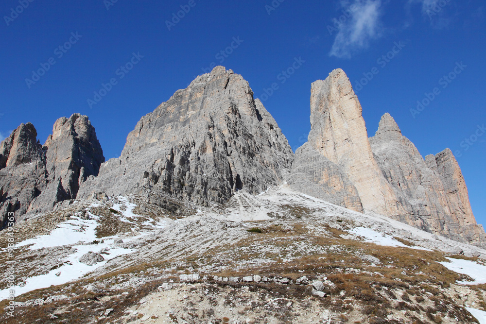 Dolomites alps at Tre Cime di Lavaredo, Italy