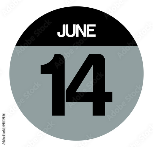 14 june calendar circle