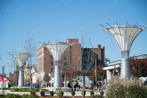 rock hill south carolina downtown during christmas season photo