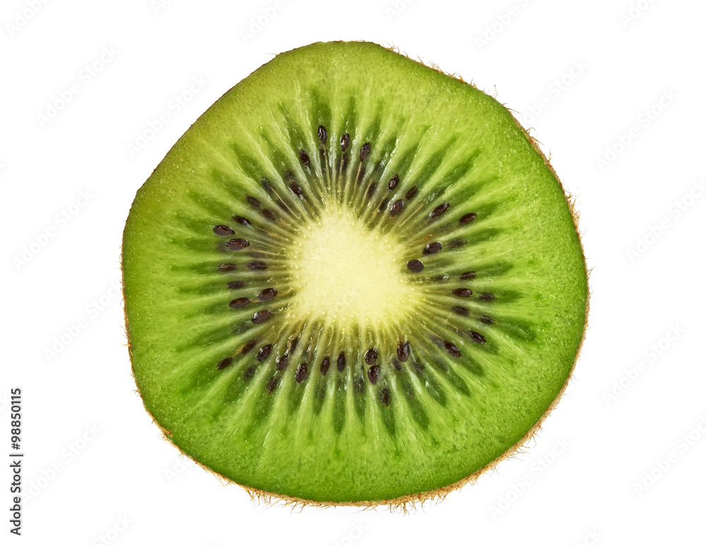 Slice of kiwi fruit isolated on white background Slice of kiwi fruit isolated on white background