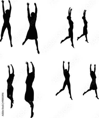 business woman hanging