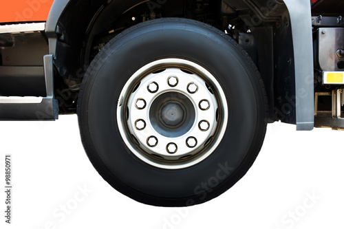 Bottom bus focus wheel on white background