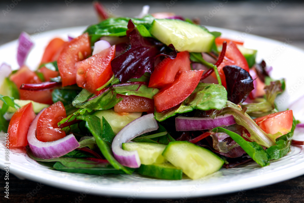 Fresh raw Vegetable mixed salad. close up Fresh raw Vegetable mixed salad. close up
