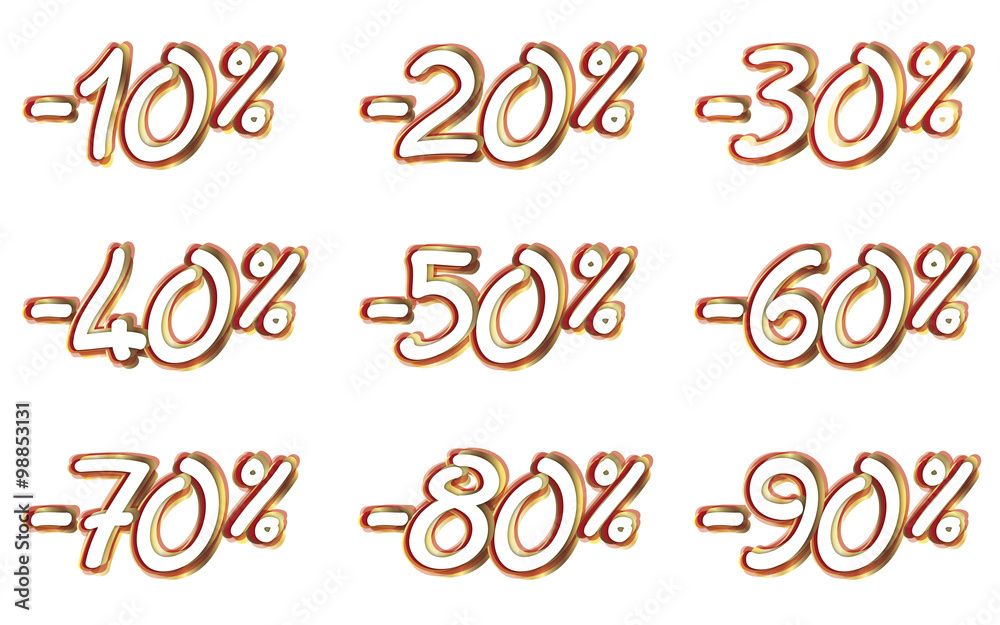 Obraz premium SOLDES POURCENTAGE doré