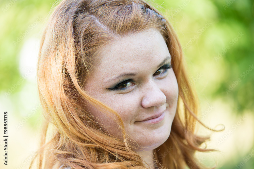 Young beautiful girl on a walk in the country Young beautiful girl on a walk in the country