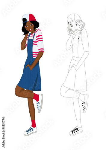 Girl Denim Fashion African ...