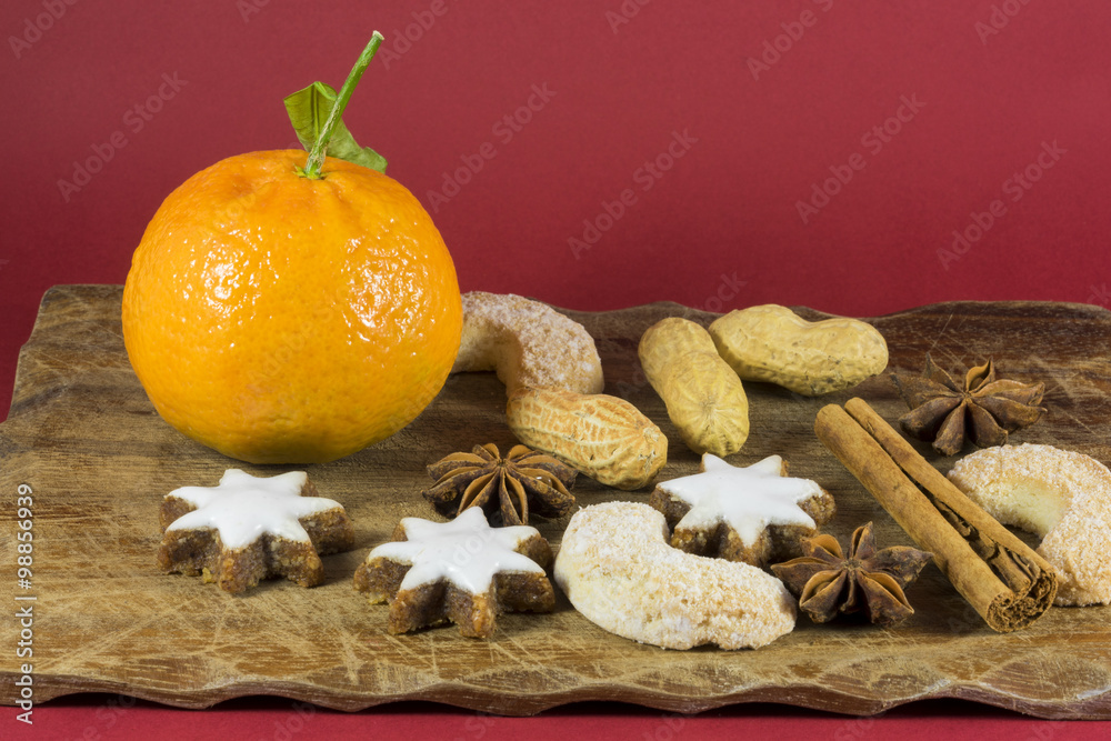 Colorful Christmas still life background Colorful Christmas still life background