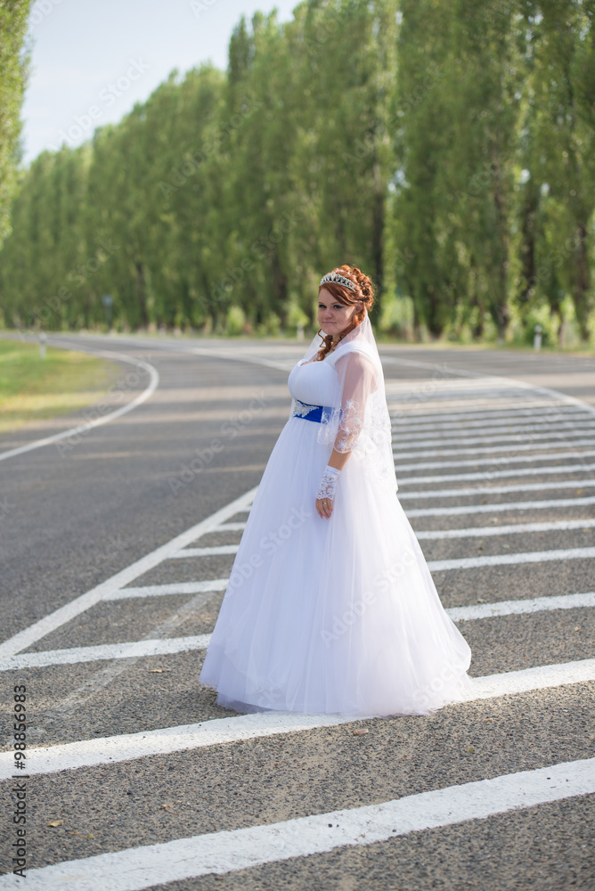 Obraz premium Beautiful bride on wedding day