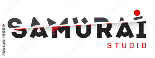 Samurai vector logo template