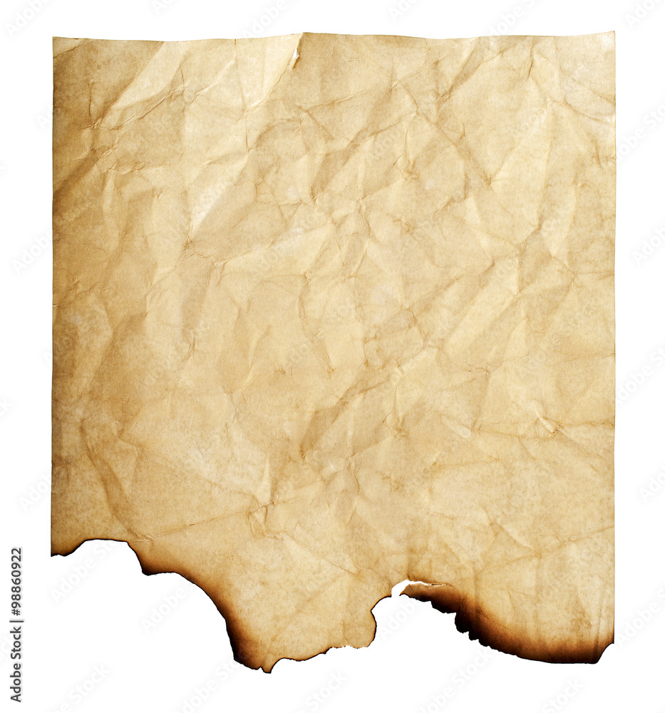 Fototapeta premium Old paper isolated on a white background