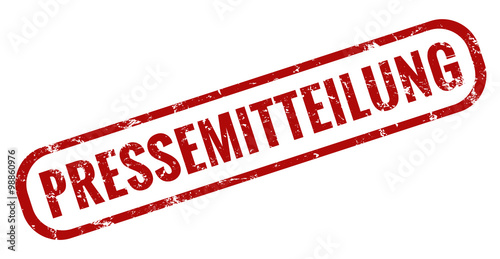 Pressemitteilung Stempel rot grunge 