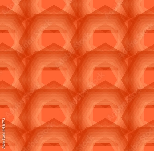 Abstract orange background composed of overlapping polygons, modern seamless decorative vector background