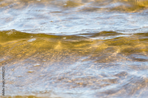 Background of the surface water on the shore