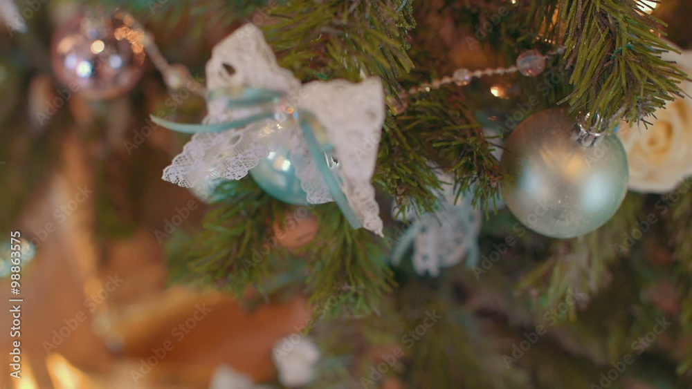 New Year's toys on the Christmas tree New Year's toys on the Christmas tree