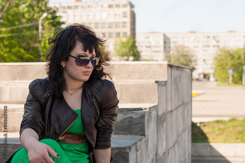 Young beautiful girl on a walk