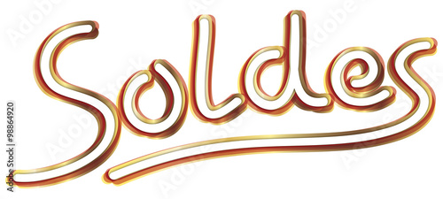 SOLDES SCRIPT doré