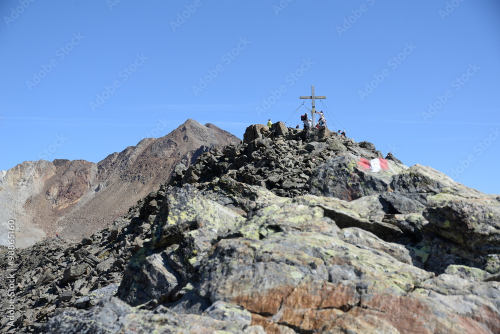Auf dem Wilden Mannle, Ötztaler Alpen Auf dem Wilden Mannle, Ötztaler Alpen