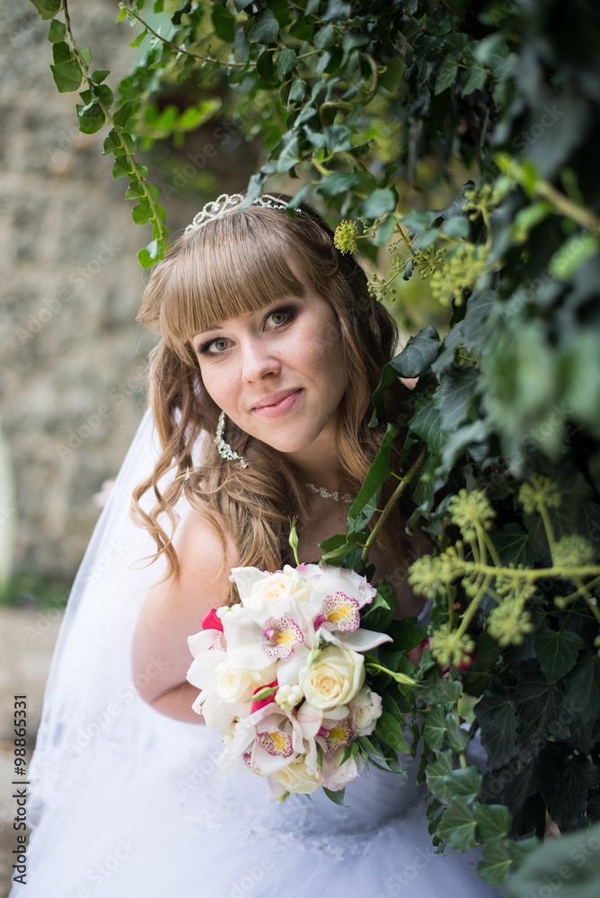 Beautiful bride on wedding day Beautiful bride on wedding day