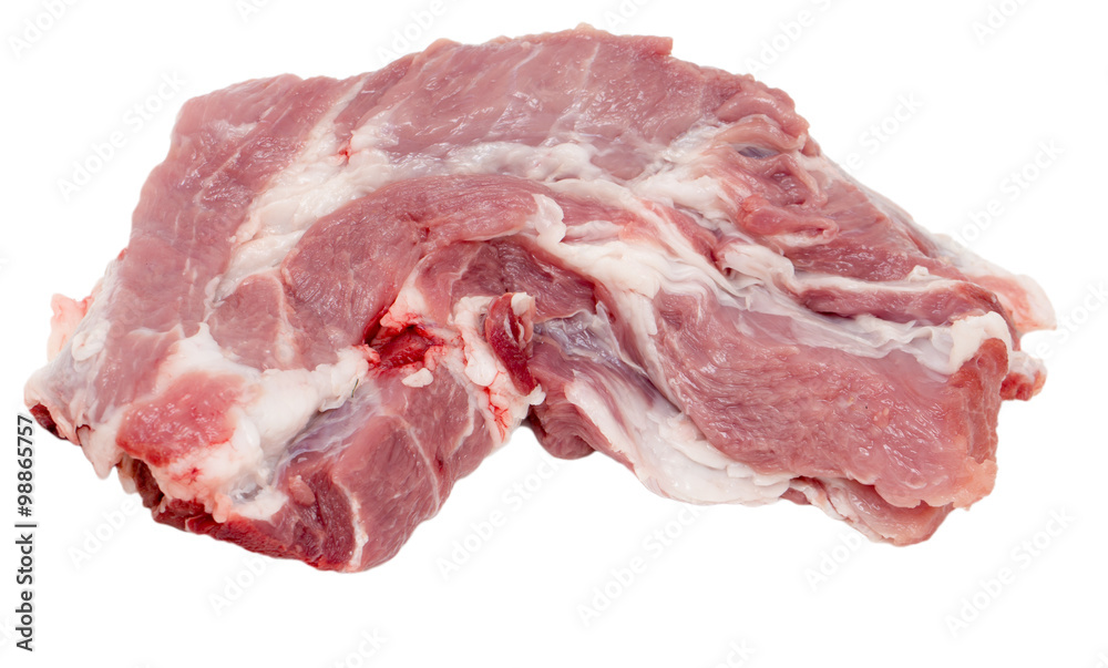 fresh meat on a white background