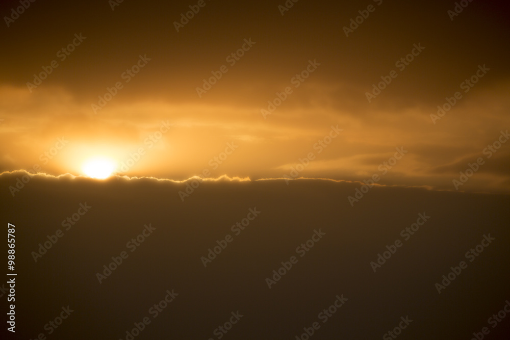 Clouds during beautiful orange sunset in Punta Sal (Mancora), Pe Clouds during beautiful orange sunset in Punta Sal (Mancora), Pe
