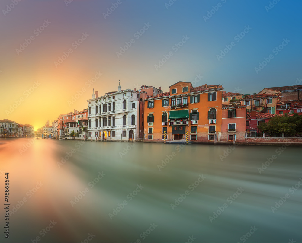 View to the grand canal and Academy in Venice