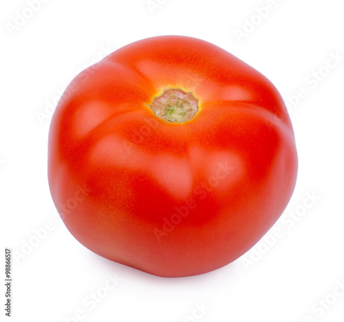 Ripe tomato isolated