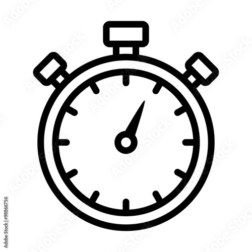 Stopwatch timer line art icon for apps and websites