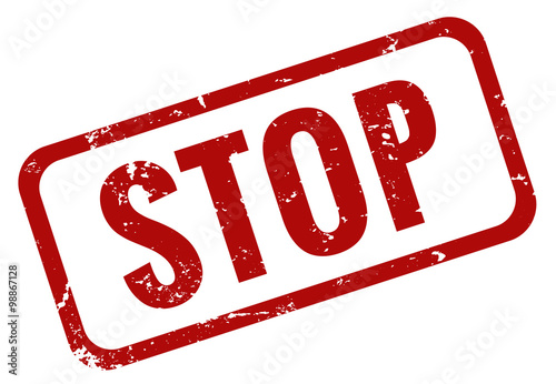 Stop Stempel grunge rot