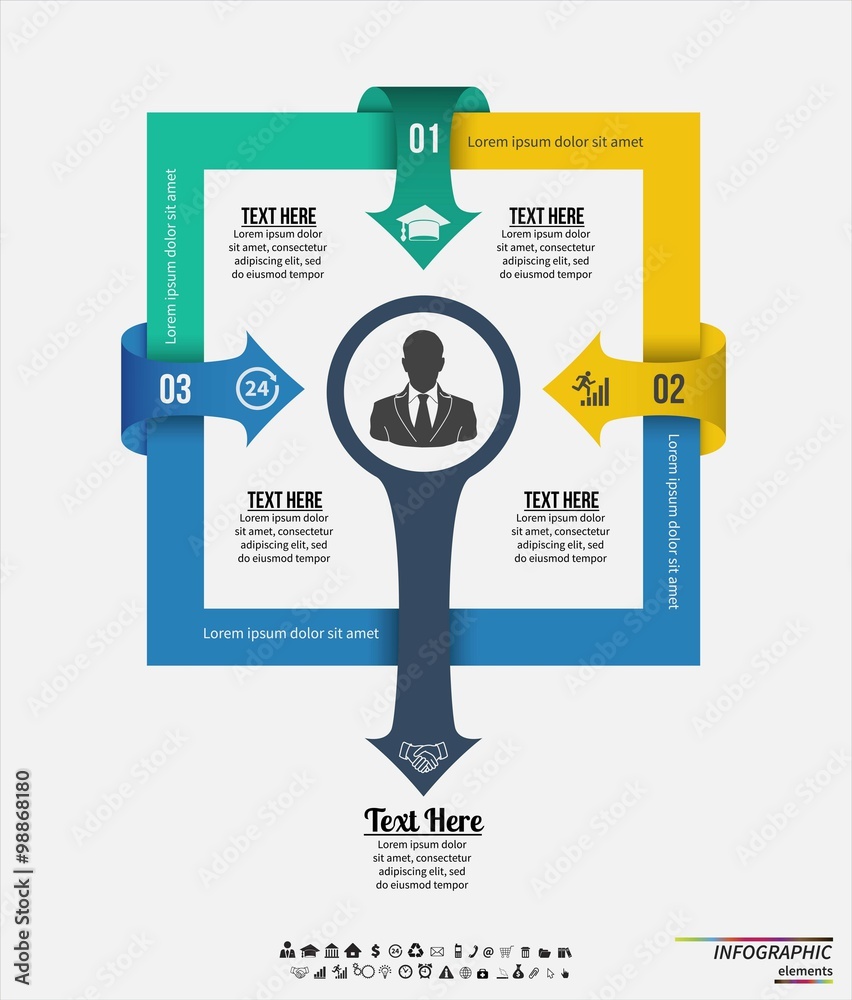 Infographic template . Design concept for presentation or diagram. Vector EPS10