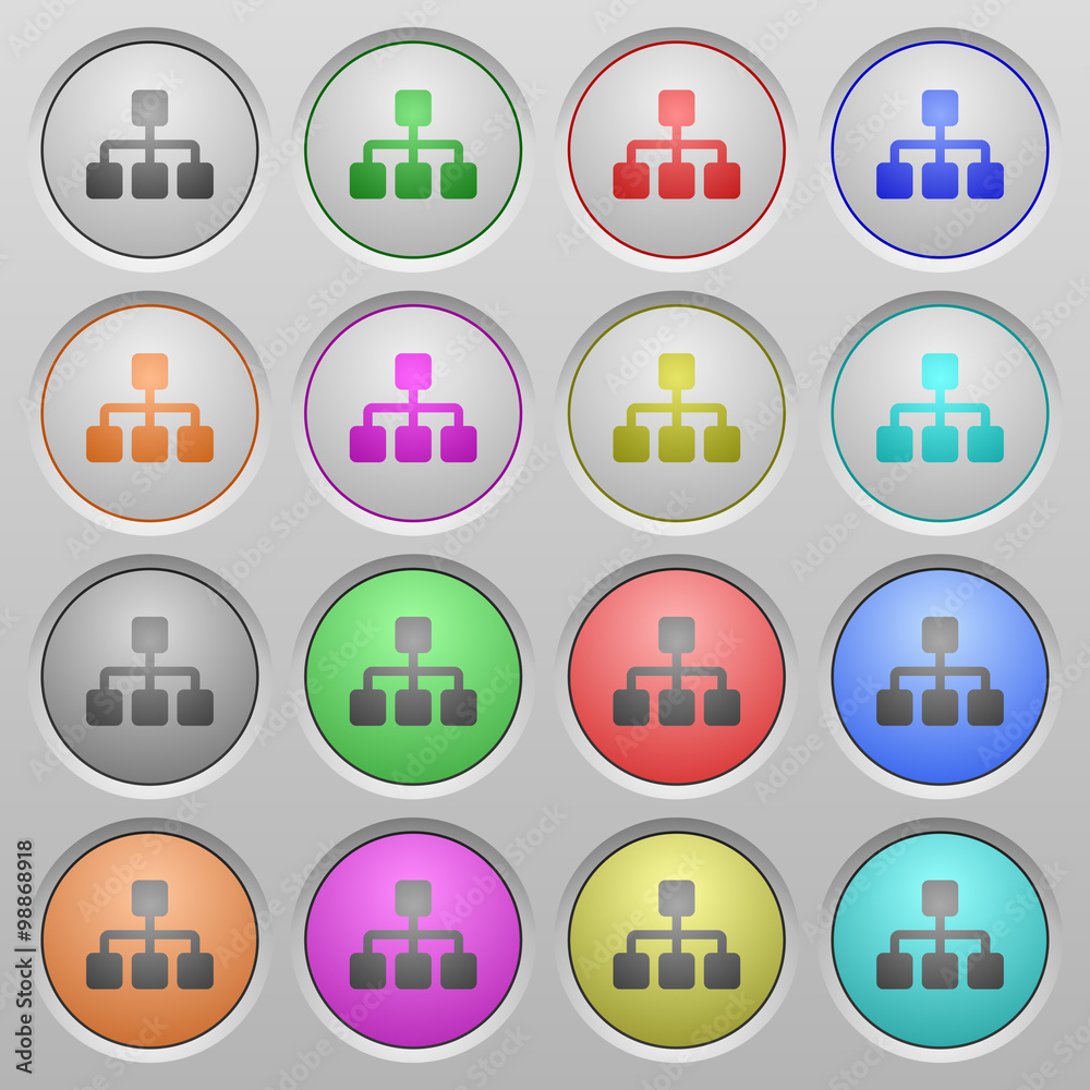 Network plastic sunk buttons Network plastic sunk buttons