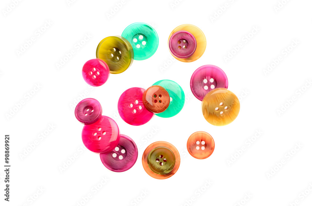 colored buttons on the isolate colored buttons on the isolate
