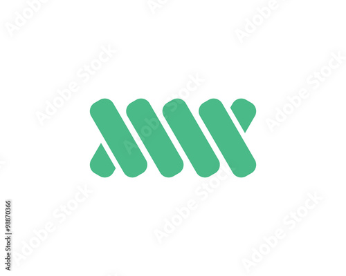 wm, mw, w, m Abstract Logo