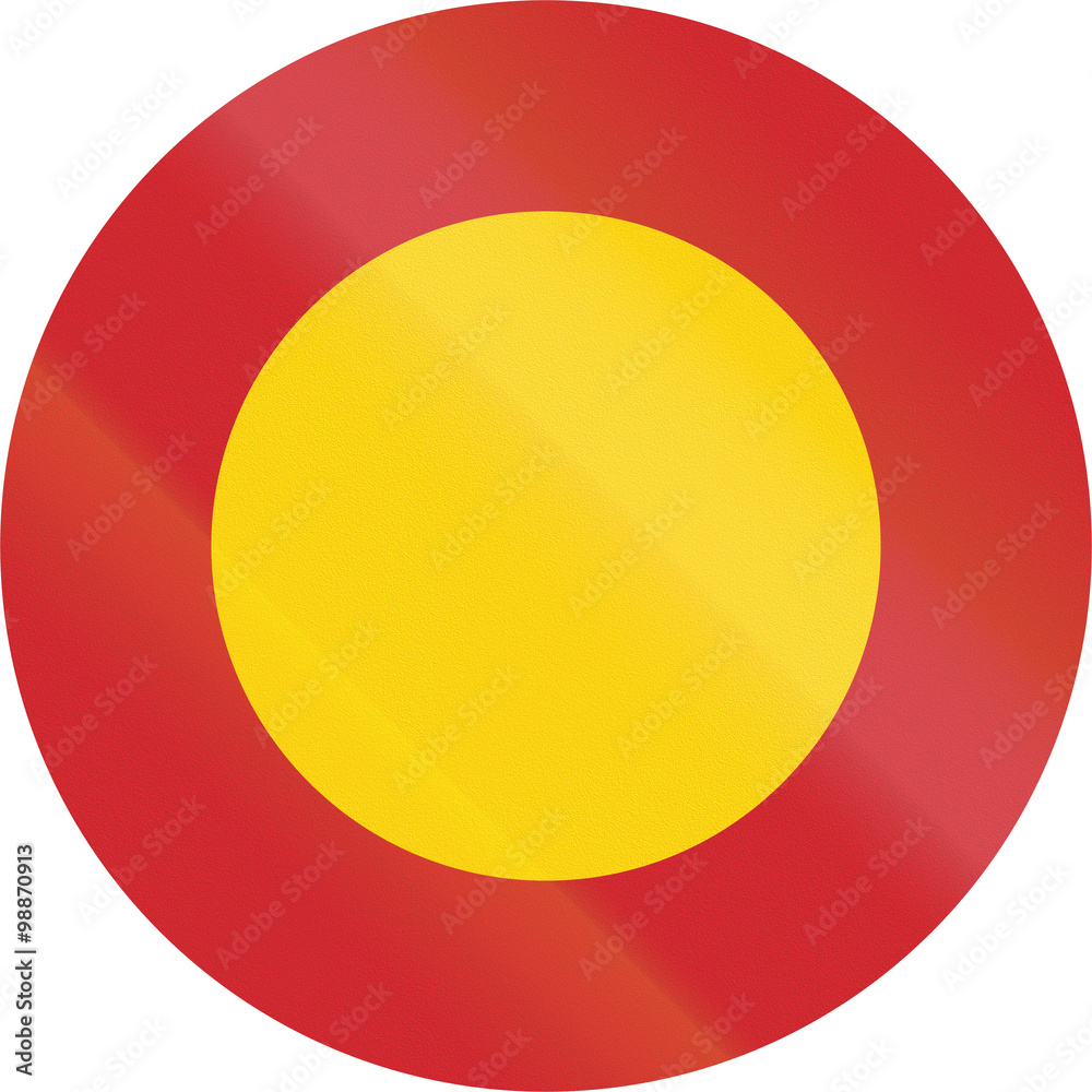 Road sign used in Sweden - No vehicles Road sign used in Sweden - No vehicles