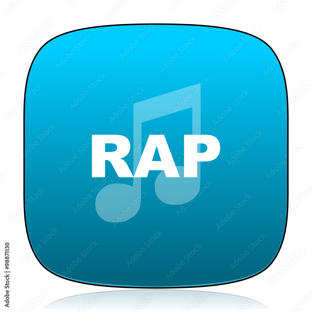 rap music blue icon rap music blue icon