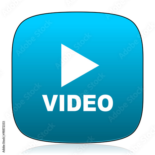 Free Download video blue icon - GFXLoad