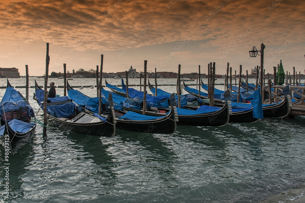 Paisajes de la hermosa y romántica ciudad de Venecia