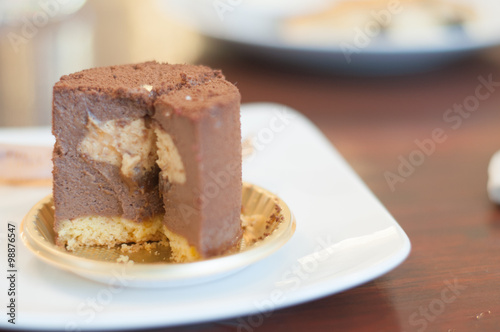 Wallpaper Mural eating of chocolate cake in coffee shop Torontodigital.ca