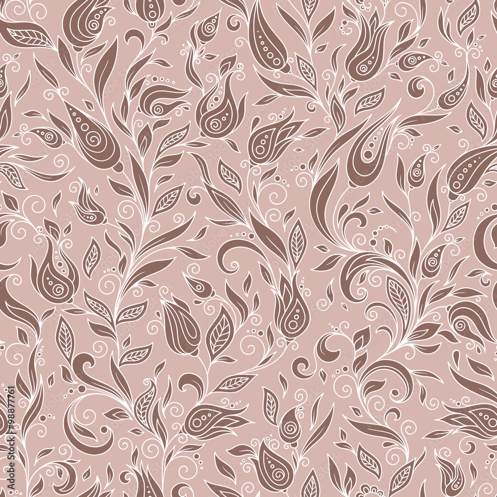 Henna Mehndi Tattoo Flowers Doodles Seamless Pattern Henna Mehndi Tattoo Flowers Doodles Seamless Pattern