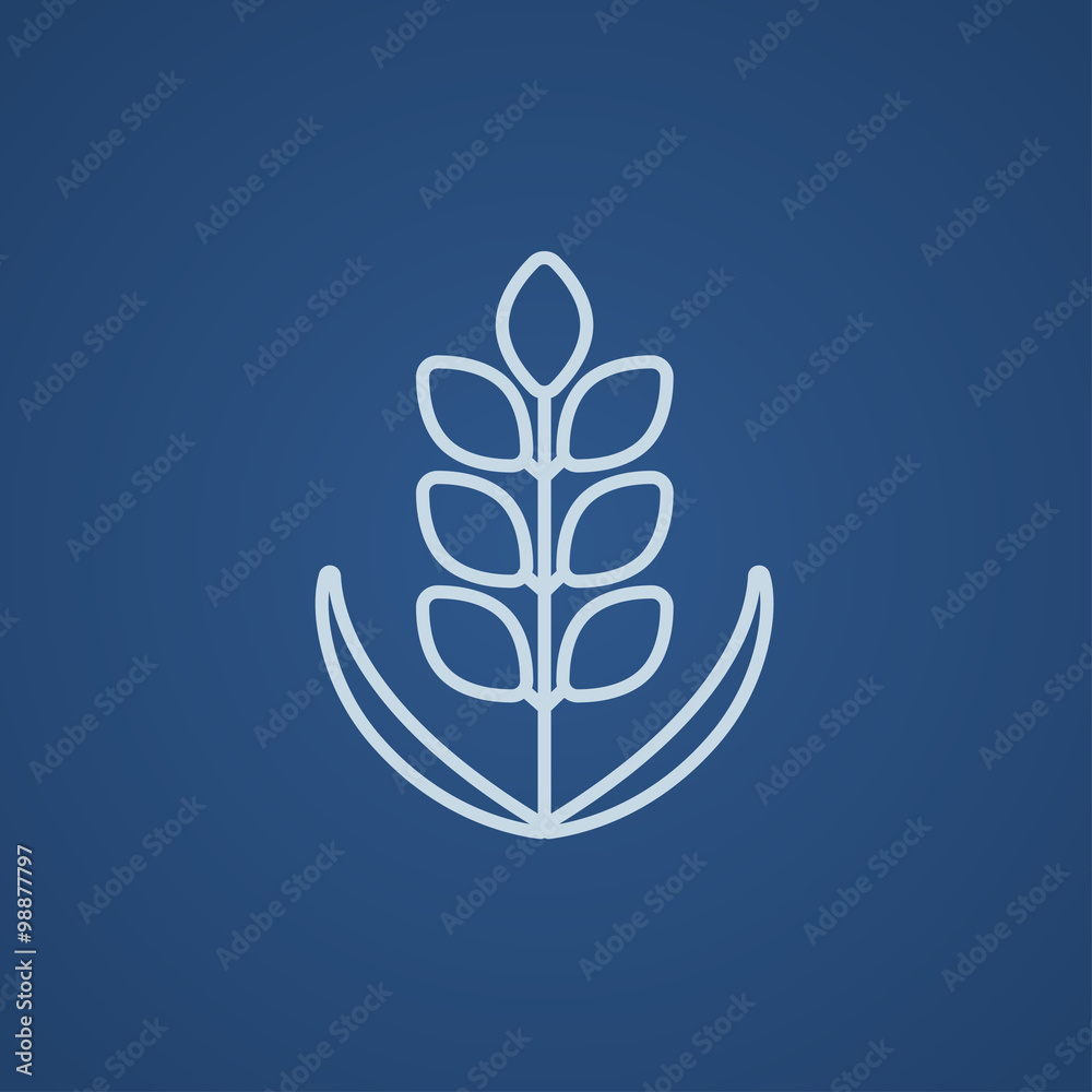 Wheat line icon. Wheat line icon.