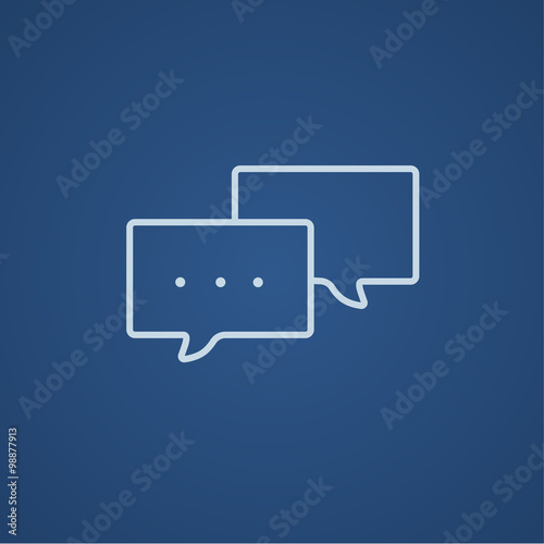 Free Download Speech squares line icon. - GFXLoad