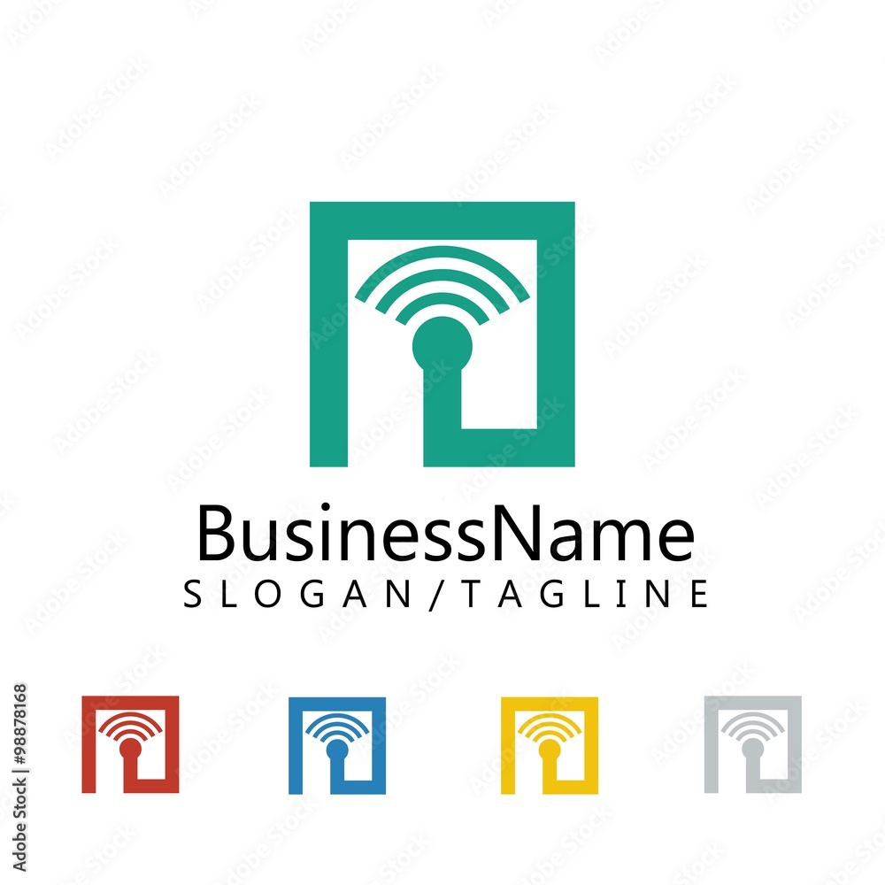 network technology logo icon vector network technology logo icon vector