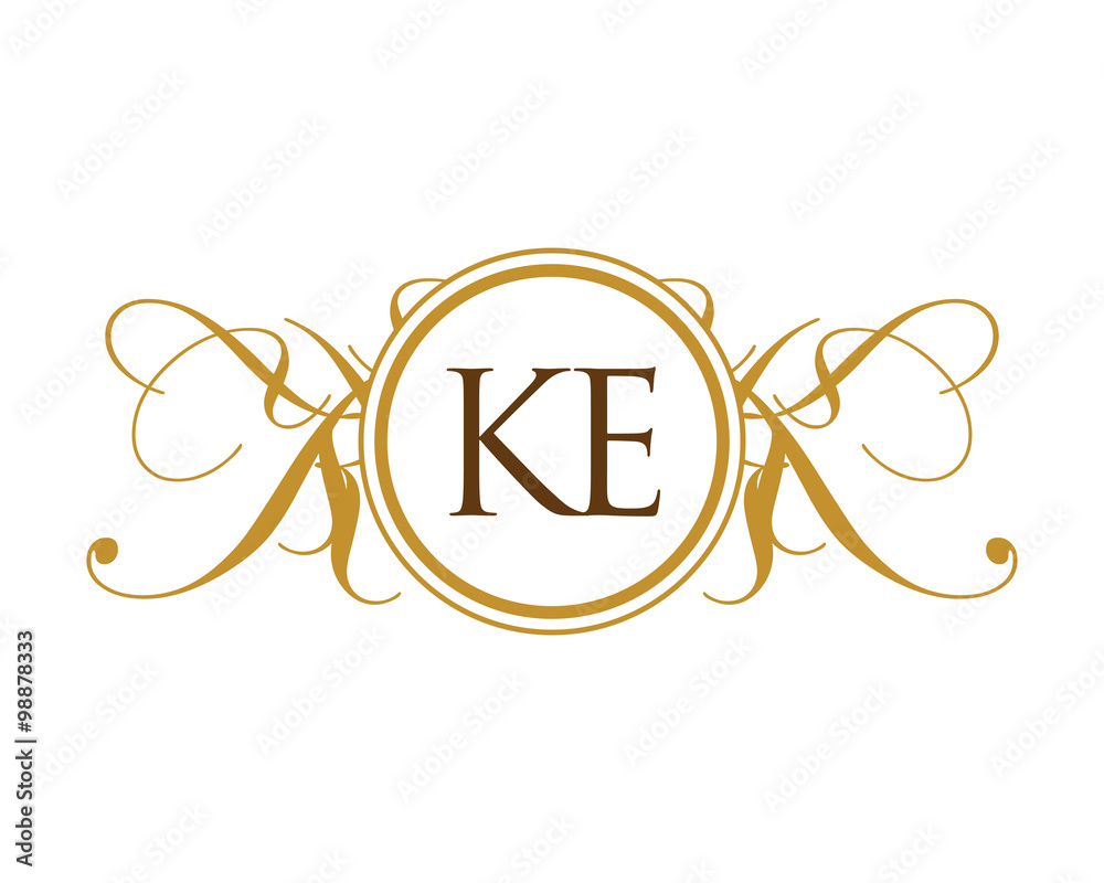 Obraz premium KE Luxury Ornament Initial Logo