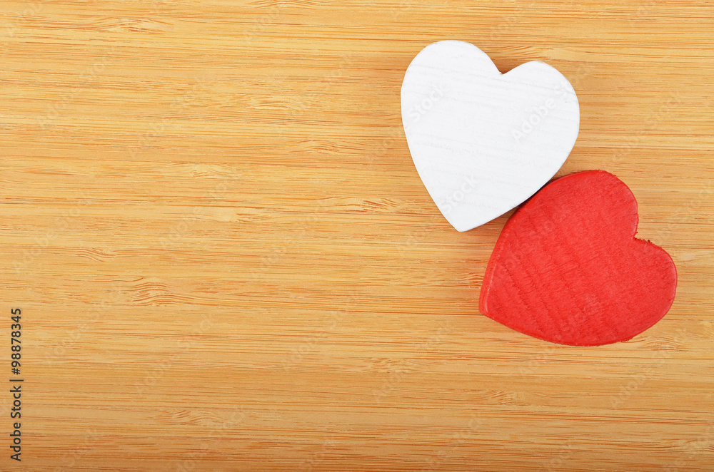 Heart on wooden background Heart on wooden background