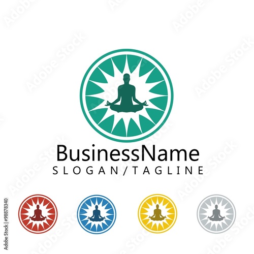 yoga logo icon vector
