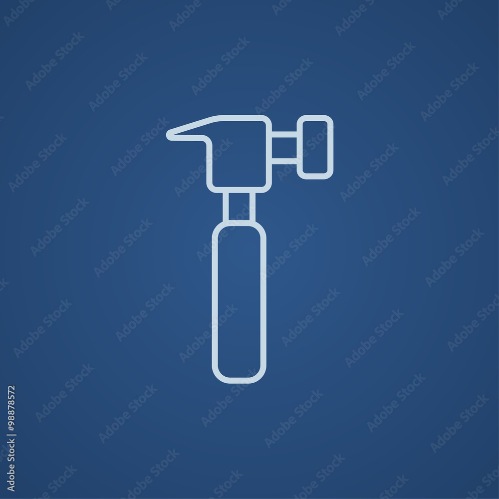 Hammer line icon. Hammer line icon.