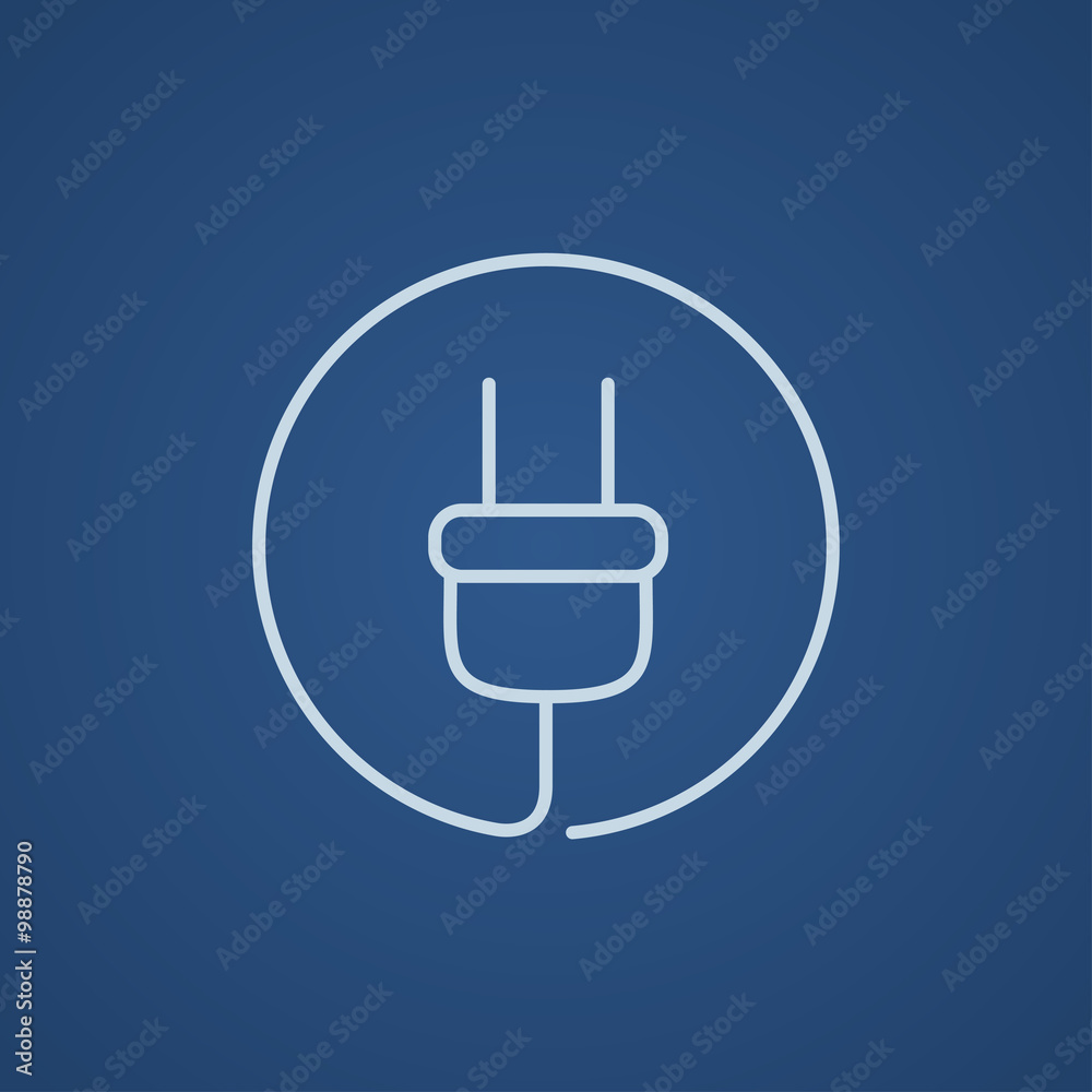 Plug line icon. Plug line icon.