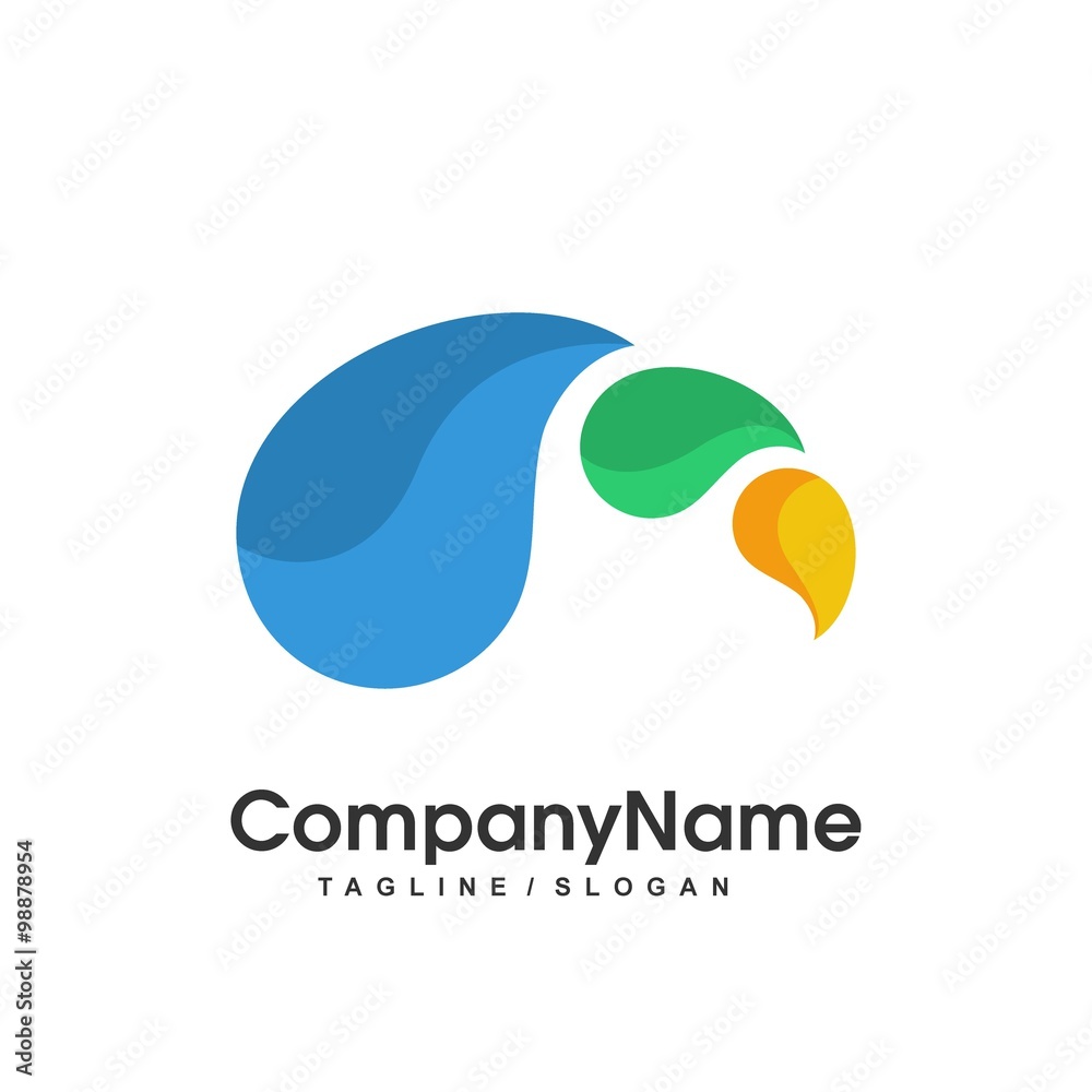 water drop vector logo icon water drop vector logo icon