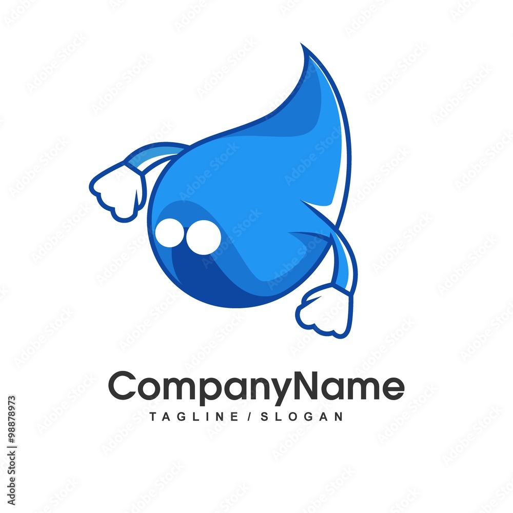 water drop vector logo icon water drop vector logo icon