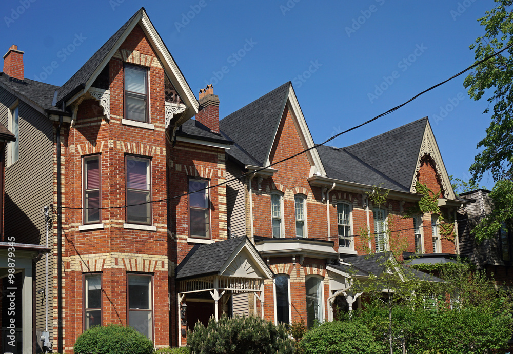 historic Victorian working class row houses